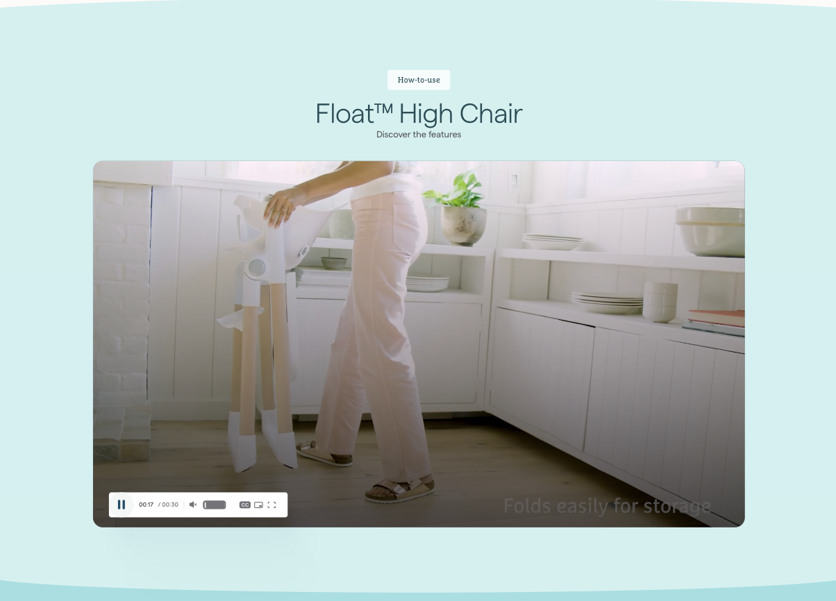 Video player with custom controls