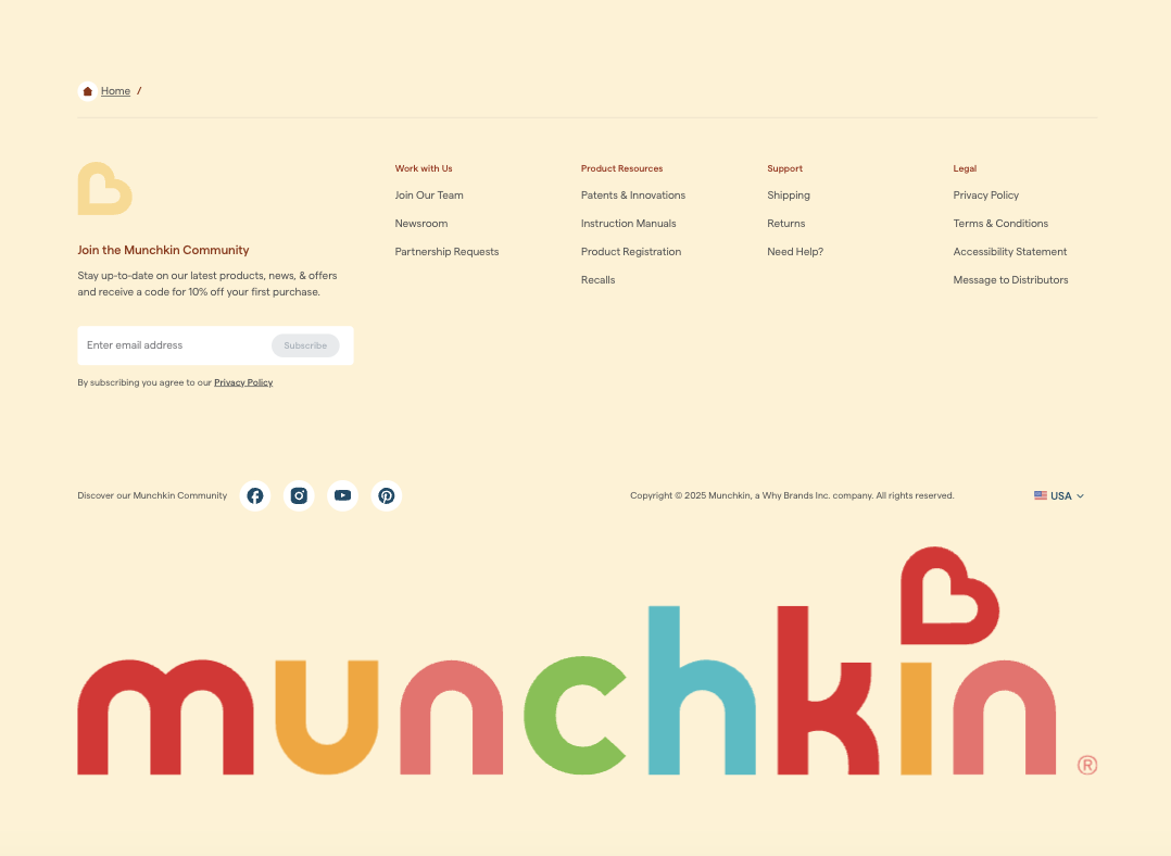 Footer with animations